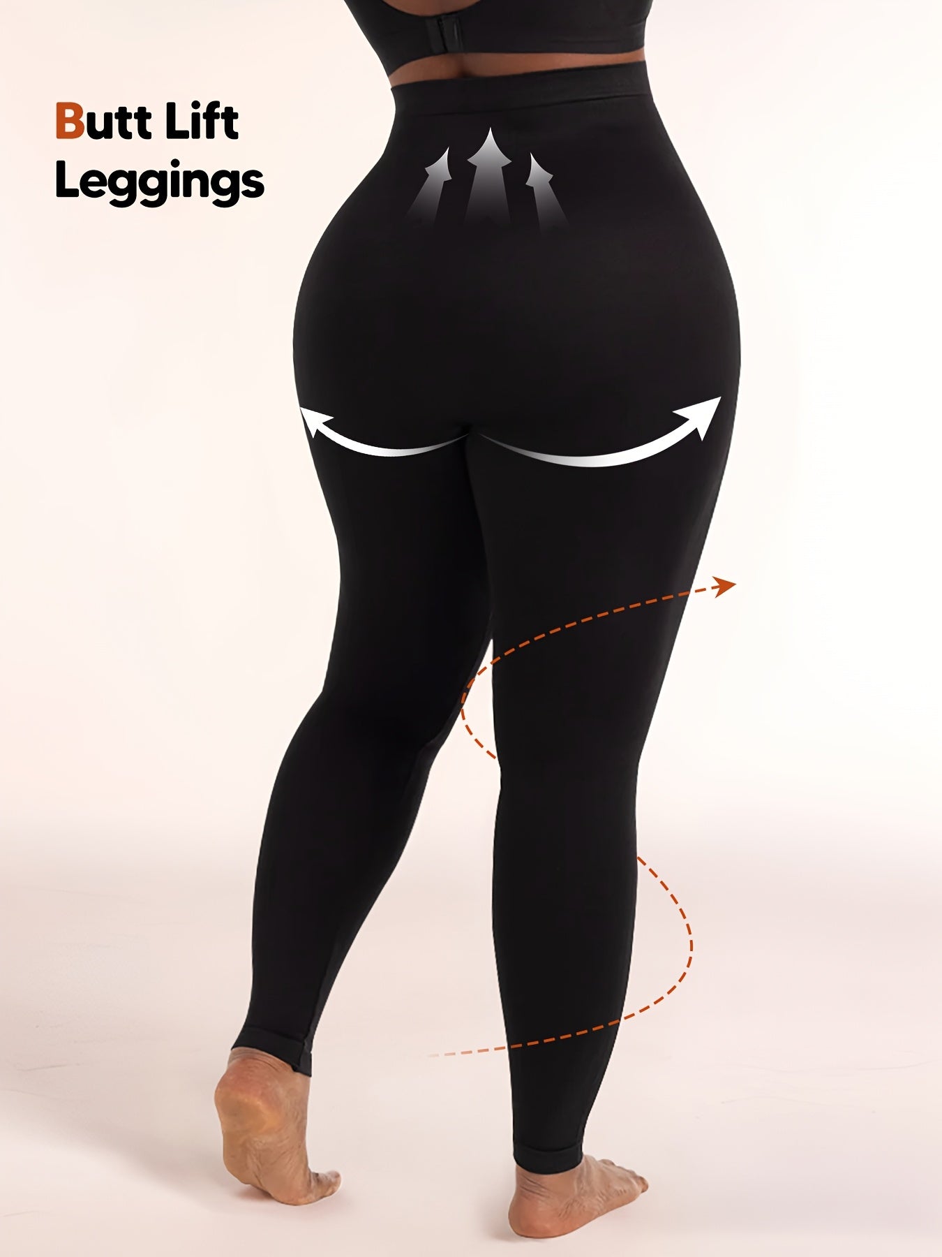 [Butt Lifting Shapewear Pants] High Waist Tummy Control Compression Butt Lifting Long Pants - Winter Autumn Warm Shaping Solid Trousers - Comfy & High Elastic Shapewear