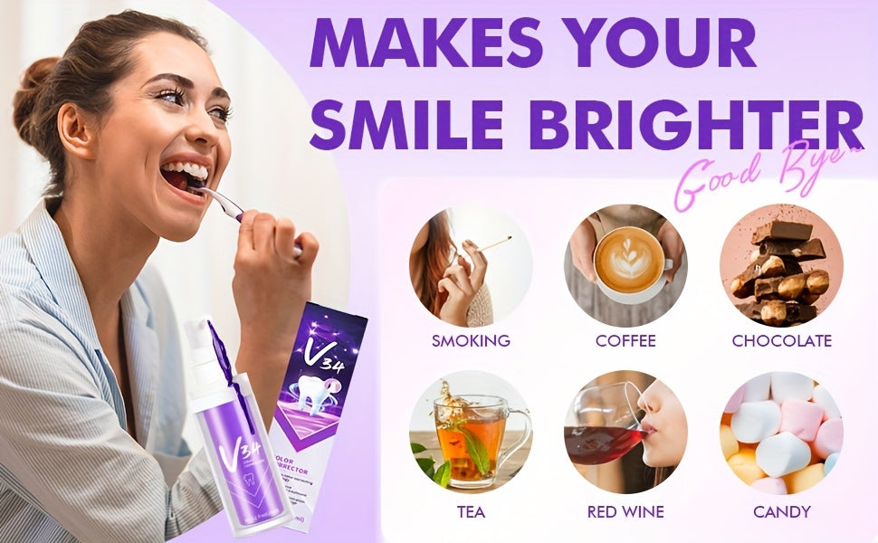 Magic Of Color Wheel Toothpaste - 1PCS Purple Toothpaste For A Brighter Smile And Whiter Teeth - 1fl Oz/30 Ml