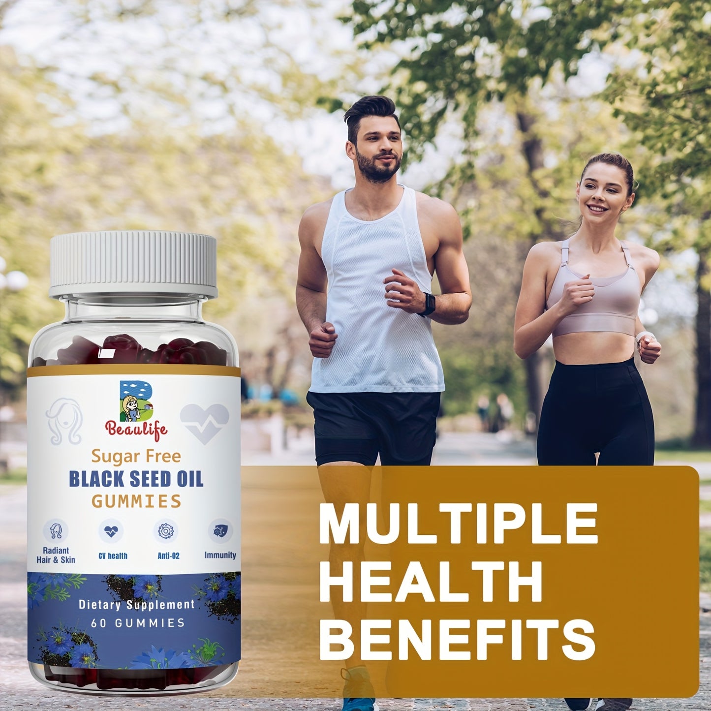 [Black Seed Oil Gummies Plus] Multi-Nutrient Black Seed Oil Gummies - With Sea Moss, Ashwagandha Extract, Elderberry, Turmeric, Vitamin C, Vitamin D, Zinc, Beet Root Powder