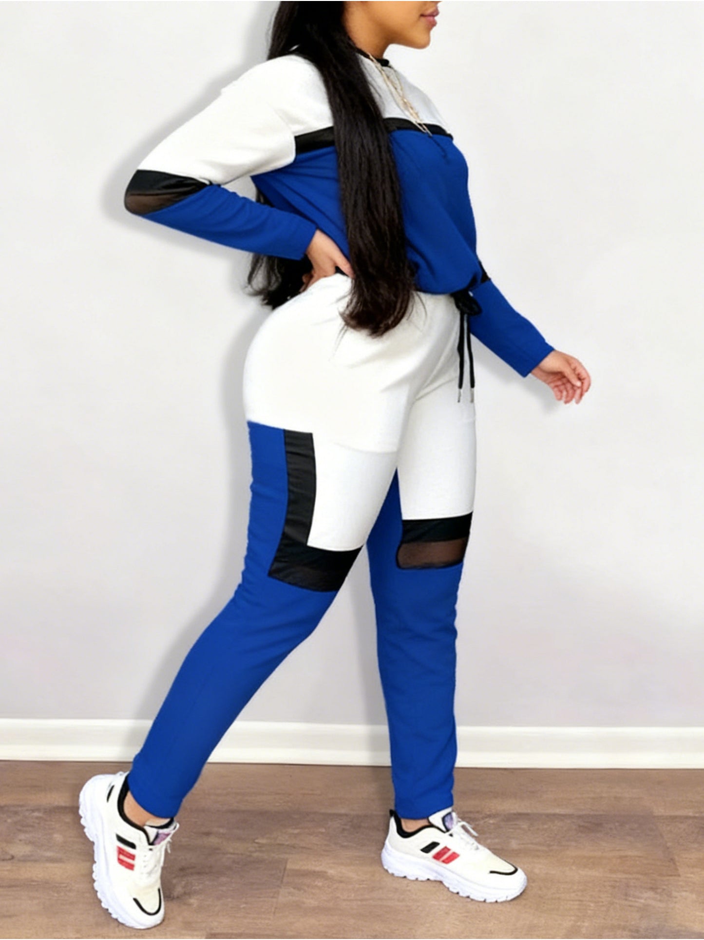 2pcs Women's Shapewear & Athletic Training Suit - Full-Body Panel Set with Tummy Control, Butt Lifter & Hip Enhancer, Color Block Sportswear for Gym, Dance, Yoga - Machine Washable 2pcs Outfit