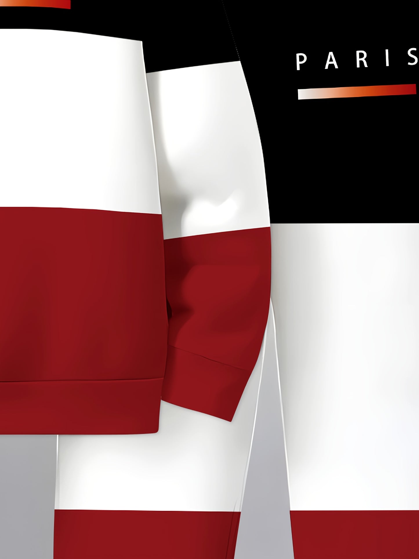 Boys' 3D black, white, and red striped print regular tracksuit suit for the spring and fall back-to-school season - hoodie and casual pants suit for children 13 and under, outdoor activities, sweatshirts and sweatpants, Perfe