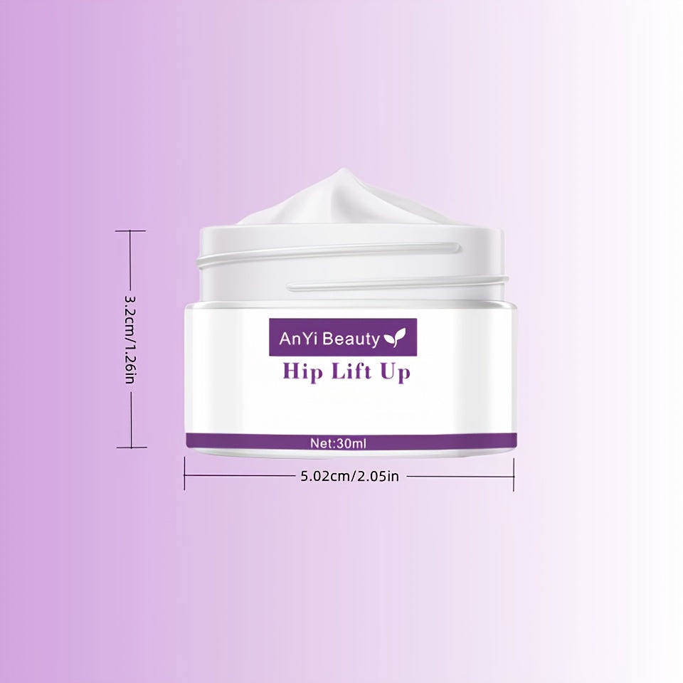 2pcs Hip Lift & Firming Cream - Vitamin E, Avocado Oil, Soy Protein & Coconut Oil Infused, Tightens, Lifts & Moisturizes for Smooth, Curvy Peach Lift Buttocks - Hypoallergenic, Fragrance-Free, 1.01oz Each, Suitable for All Li