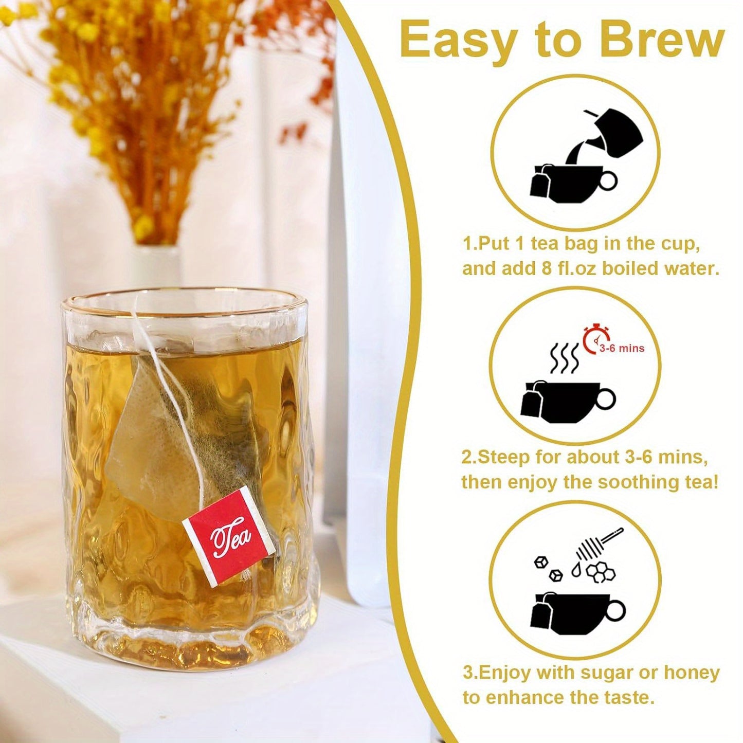 TEARELAE - Dandelion Leaf & Root Tea - Caffeine-free Herbal Tea - Dandelion Tea Bags - 7.06 oz