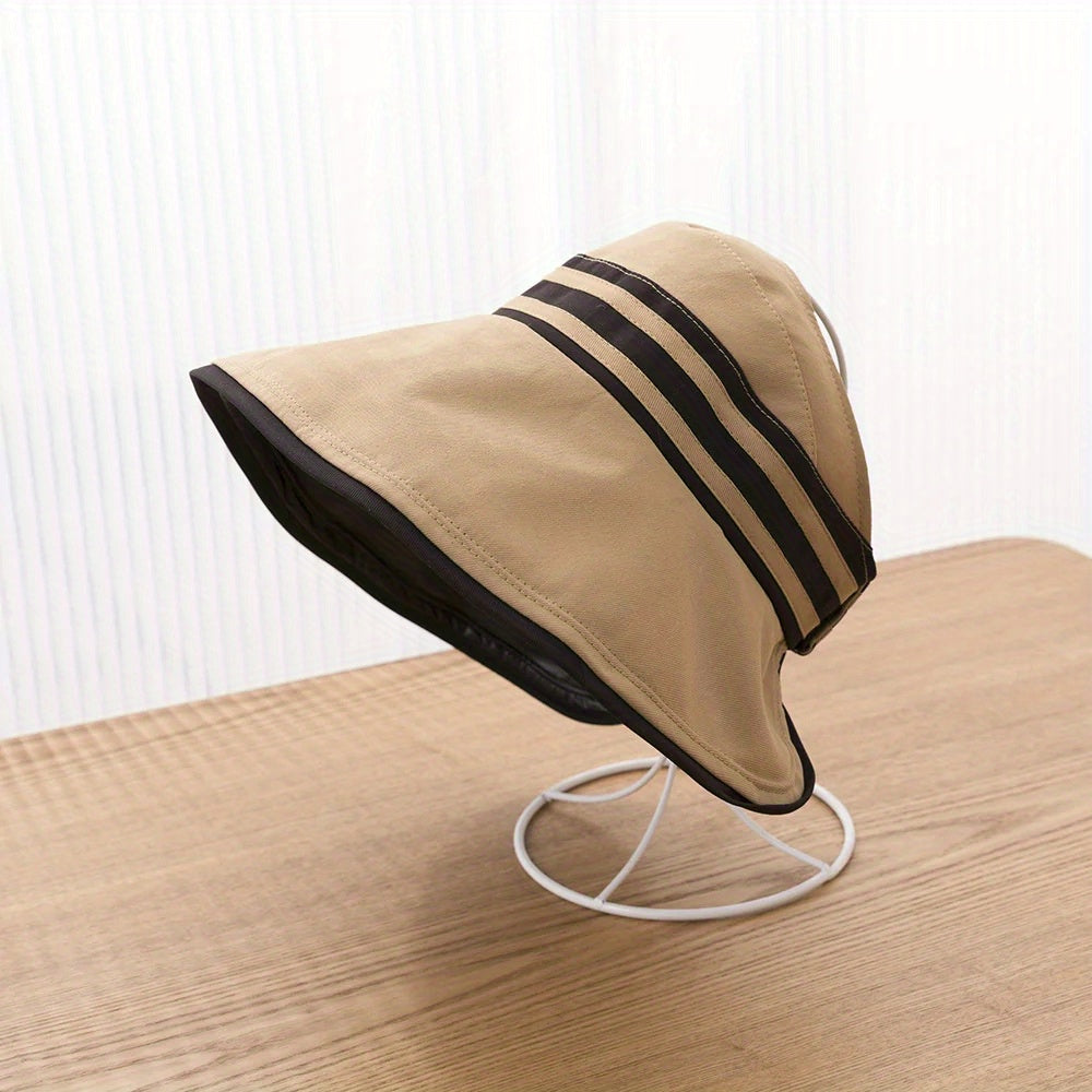 1pc Women's Summer Hat Female Outdoor Beach UV Protection Breathable Empty Top Hats Lady Foldable Hollow Scallop Cap
