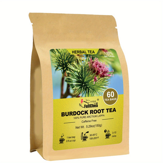 [60 Teabags Burdock Root Tea] Premium Burdock Root Tea Bags, 60 Teabags, 2.5g/Bag | Naturally Herbal Tea, Best for Christmas Gift Xmas FullChea