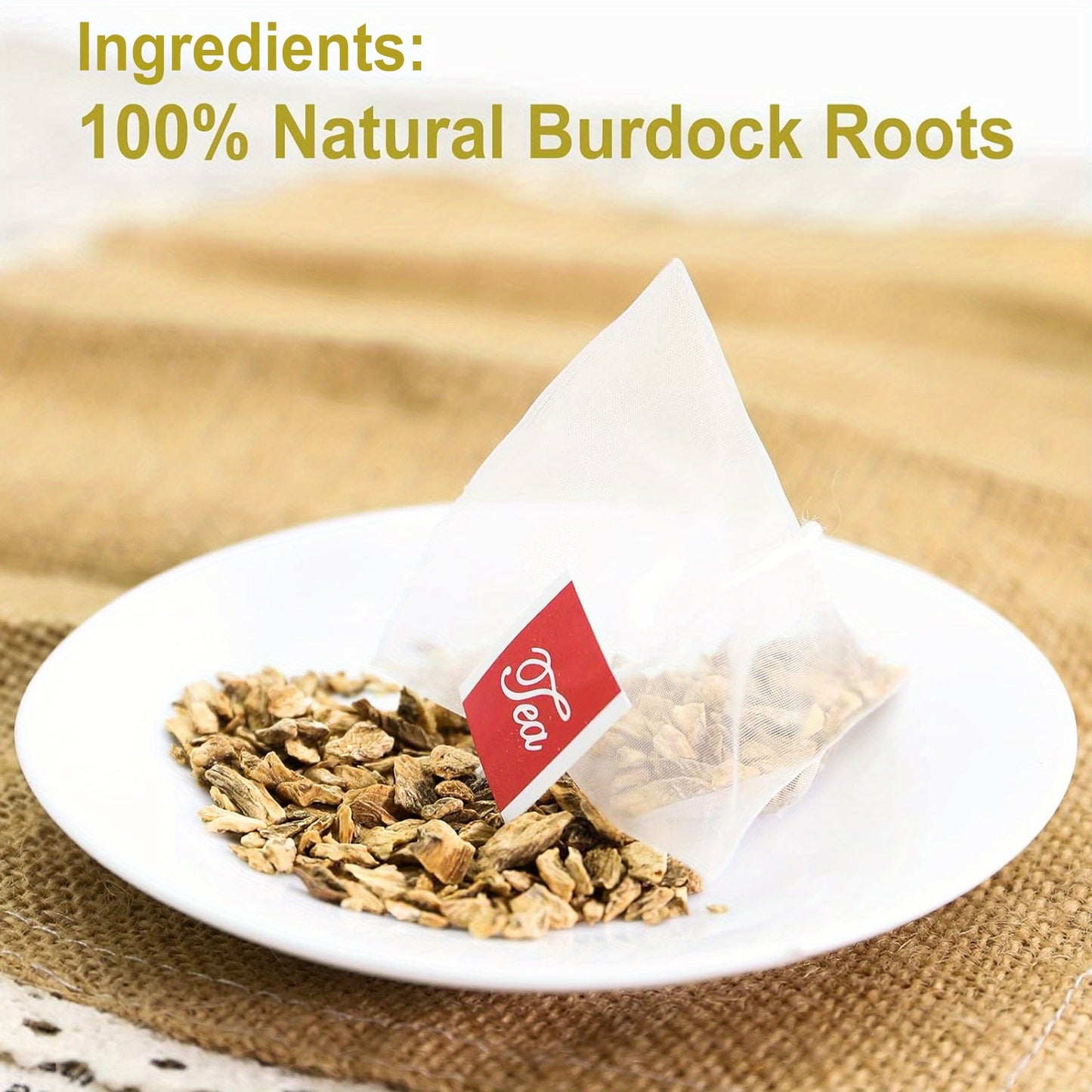 [60 Teabags Burdock Root Tea] Premium Burdock Root Tea Bags, 60 Teabags, 2.5g/Bag | Naturally Herbal Tea, Best for Christmas Gift Xmas FullChea