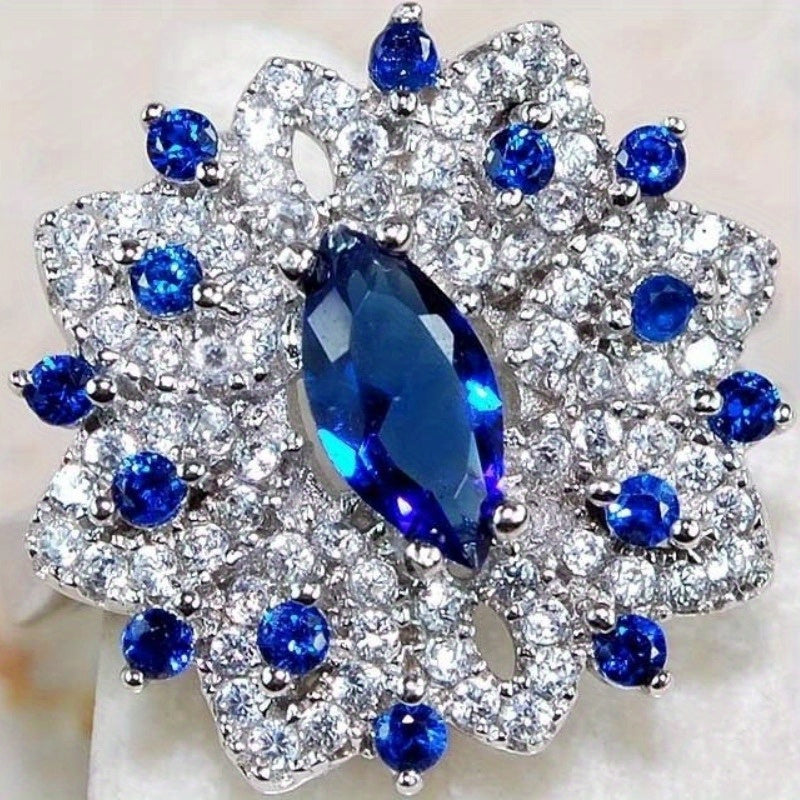 A women's stylish and gorgeous statement engagement ring, perfect for women - a stylish, trendy, eye-catching everyday wear accessory