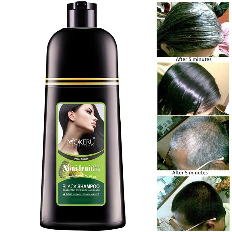 Organic Natural Fast Hair Dye Only 5 Minutes Noni Plant Black Hair Color Dye Shampoo