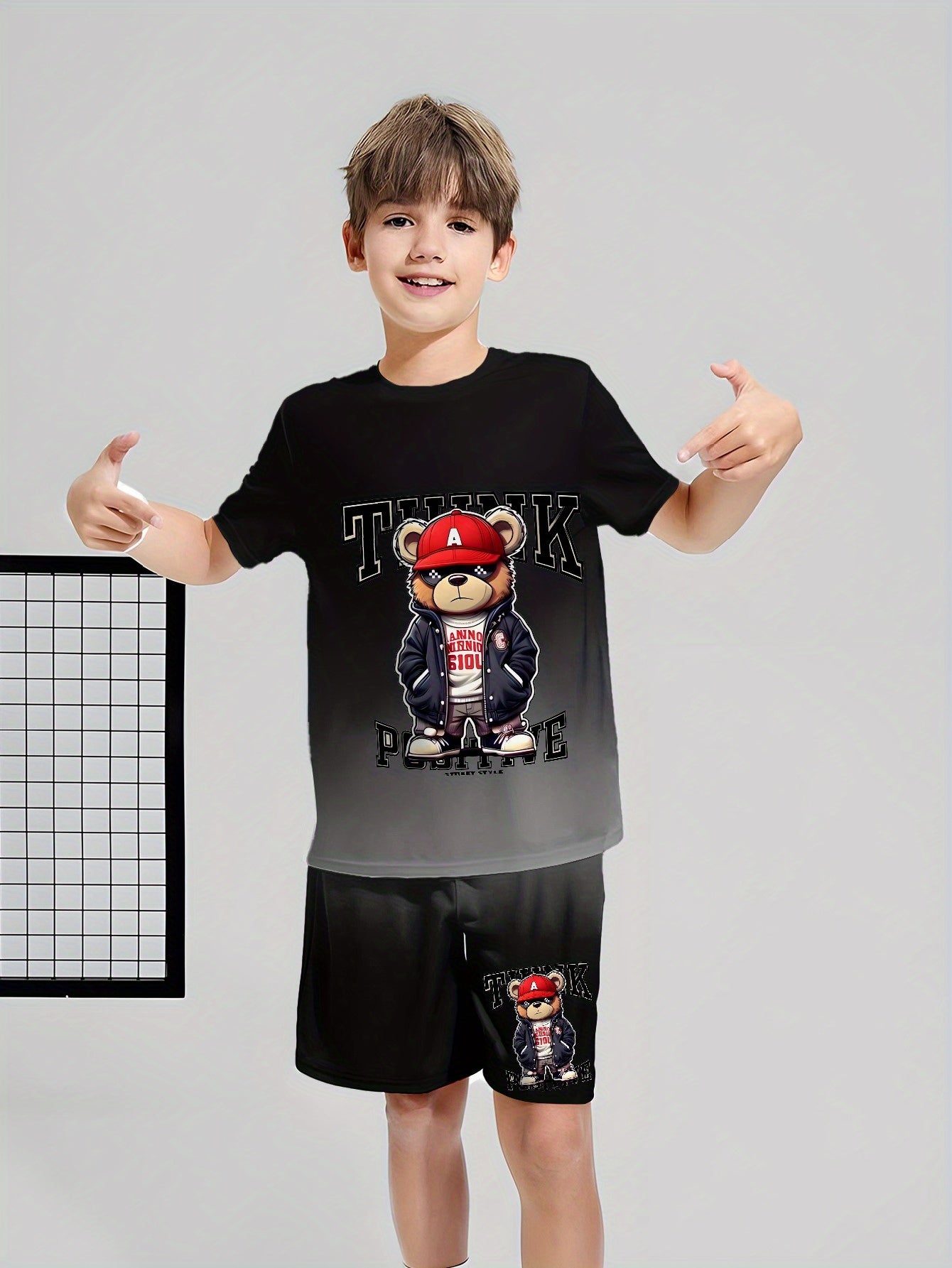 2024 New Fashion Boys Shorts Suit, Suitable for Outdoor