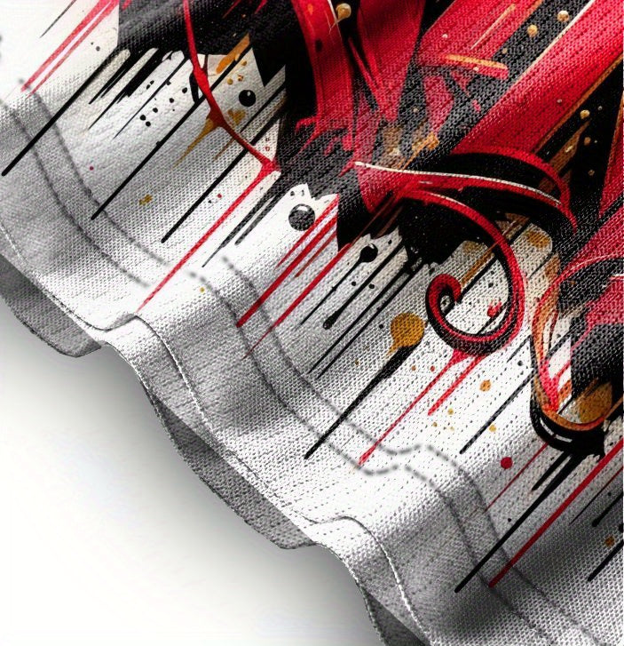 3D Crown KING Letters Pattern Full-body Printed Men'S Short-sleeved T-shirt +shorts Set Casual Summer Men'S Fashion 2pcs Sportswear Athletic Wear Men Round Neck and Short Sleeves Outfits Suits Regular Choice for Daily Fitness