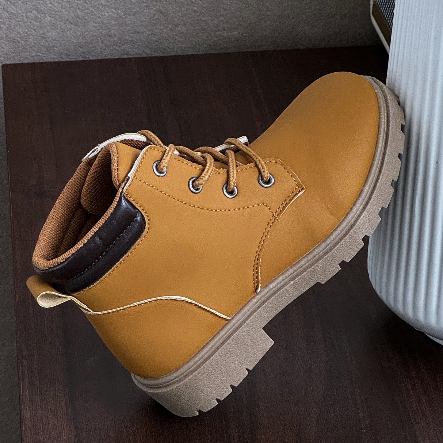 DACLAY Unisex All-Season Hiking Boots - Slip-Resistant Rubber Sole, Round Toe, Zipper Closure, Durable Synthetic Upper & Lining, Comfortable Fabric Lining, All-season Outdoor Boots For Boys & Girls, Hiking Boots, Versatile Fo