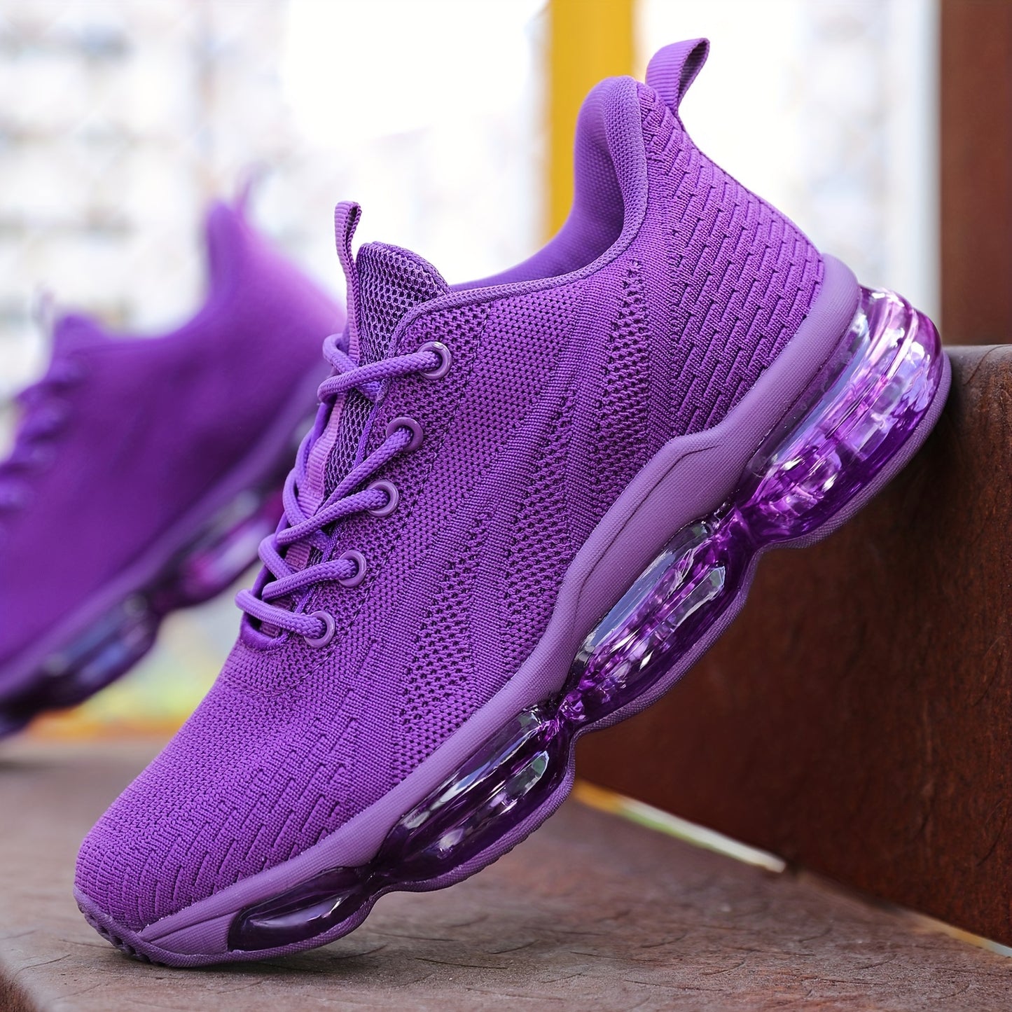 [Breathable Casual Sneakers] Breathable Women's Casual Sneakers - Lace-Up, Low Top, Solid Color with Rubber Sole for All Seasons, Effortless Style