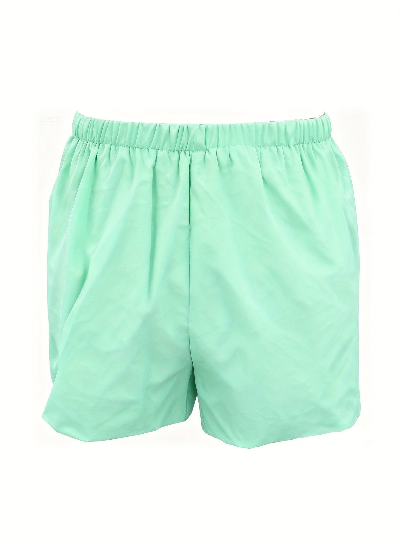 Summer Fresh Puhe Green Off-the-Shoulder Puff Sleeve with Tie Design