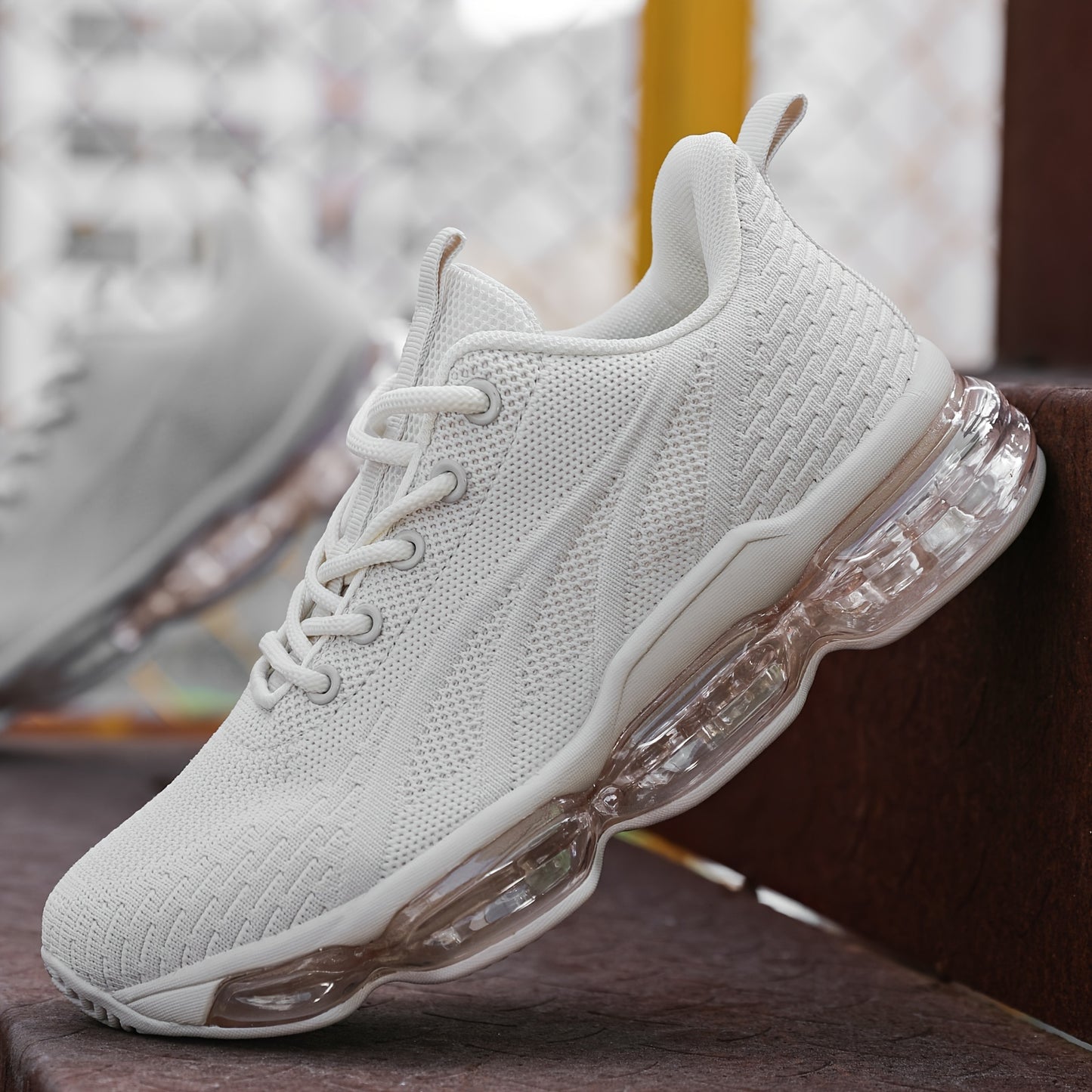 [Breathable Casual Sneakers] Breathable Women's Casual Sneakers - Lace-Up, Low Top, Solid Color with Rubber Sole for All Seasons, Effortless Style