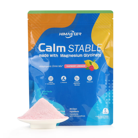 Himaster calm Powdered Drink Mix, Tropical Tangerine, L Magnesium Vitamin D 3, Supplements for Relaxation& Focus