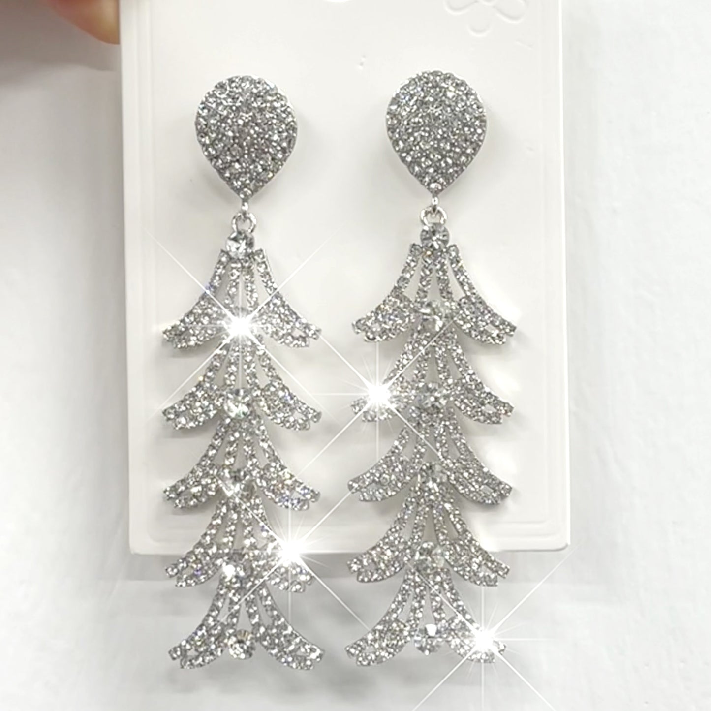 Chic 2pcs Set: Women's Long Geometric Cube Pendant Earrings - Perfect for Parties and Everyday Shines