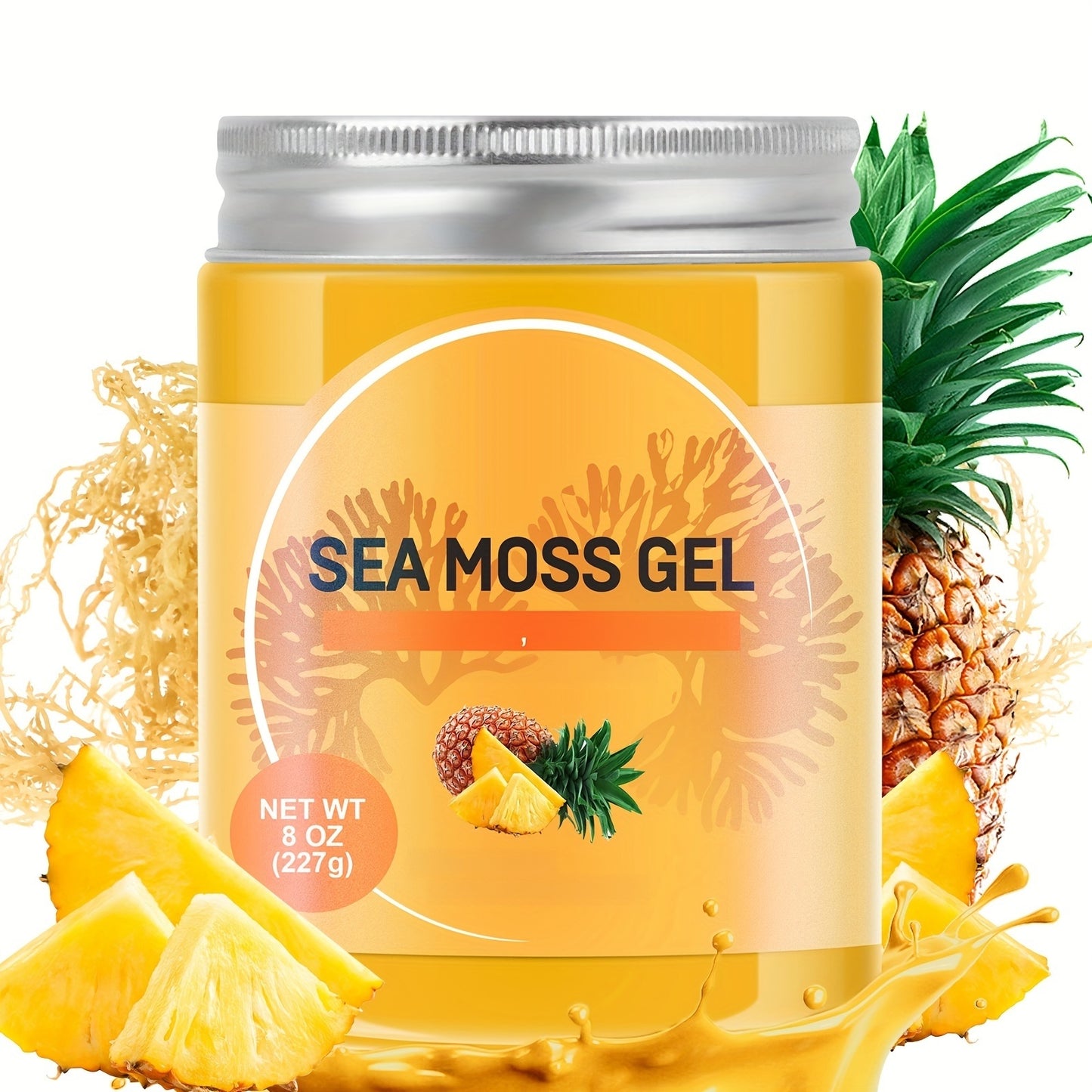 Irish Sea Moss Seamoss Gel Sea Moss Gel Raw Rich In Vitamins & Minerals | Nutritional Supplement | Vitamins and Minerals Wild Harvested, Pineapple Flavor