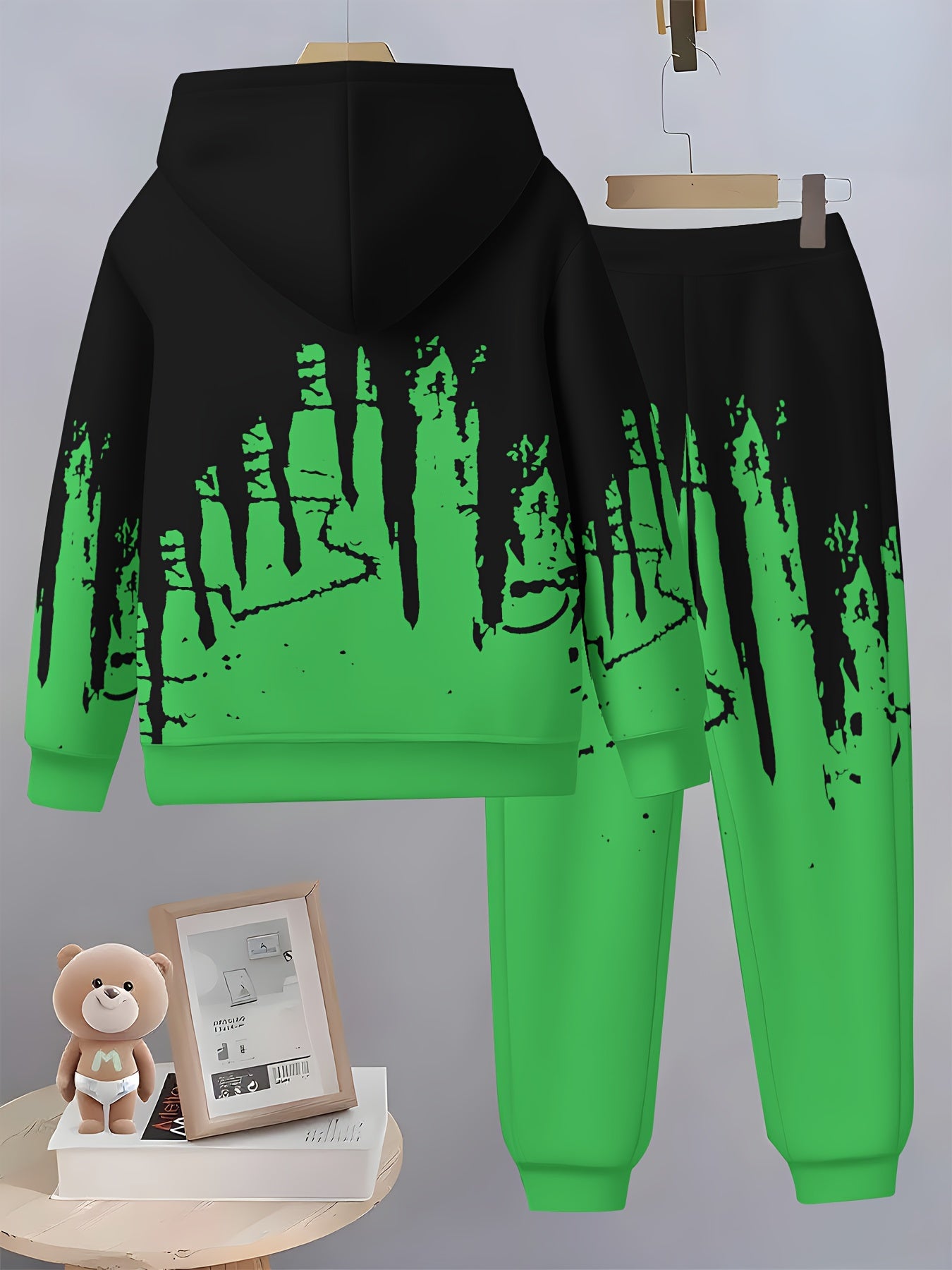 2025 Trendy Boys' Hooded Sweatshirt & Sweatpants Set