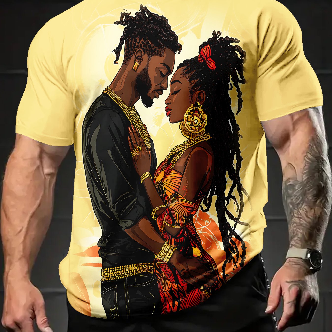 Summer Men'S Outdoor Leisure Sports T-Shirt, Simple Retro Street Cool Hip Hop Cartoon Character 3D Printed T-Shirt
