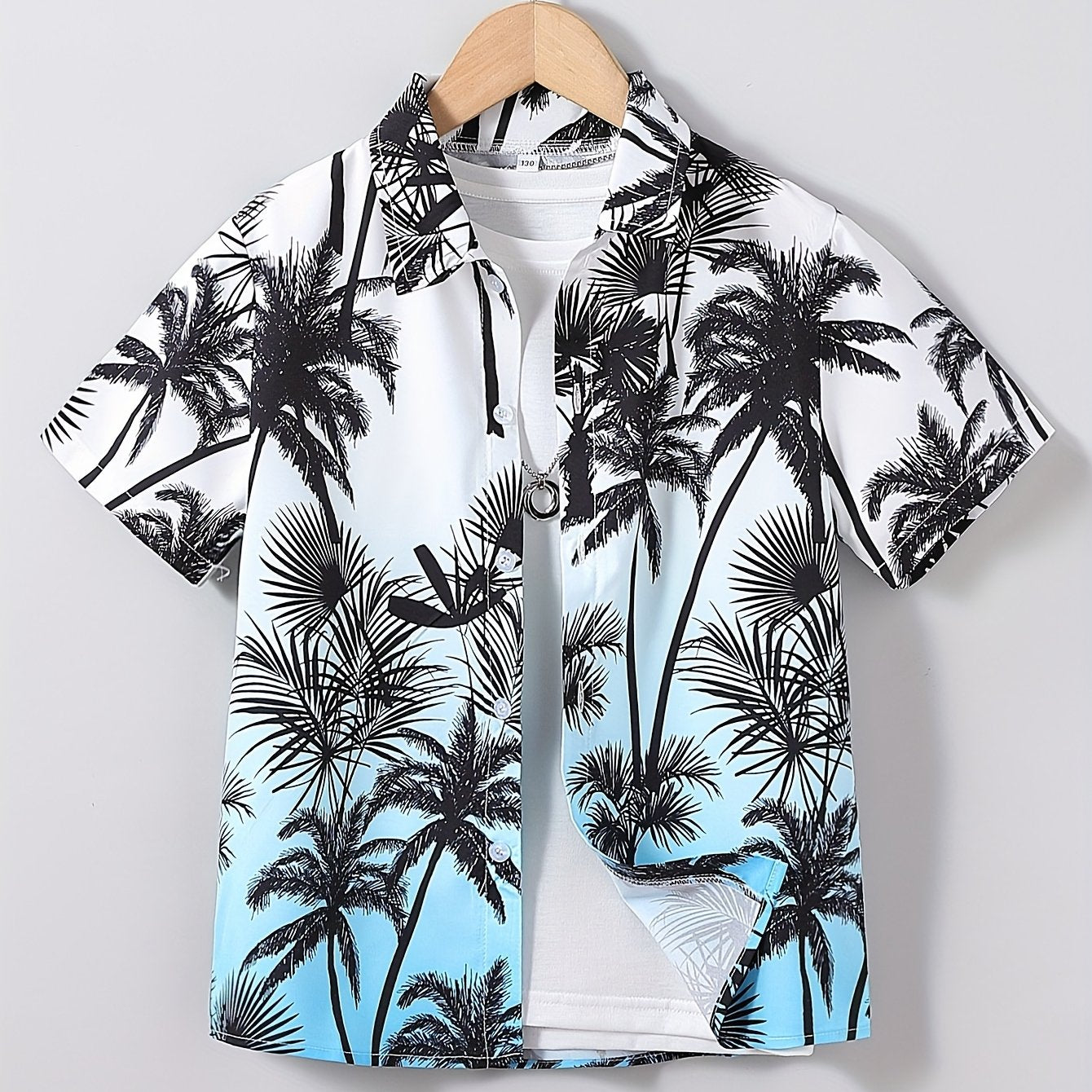 Men'S Casual Vacation Shirt with Plant Prints, Available in Sizes 130-170 for Spring And Summer.