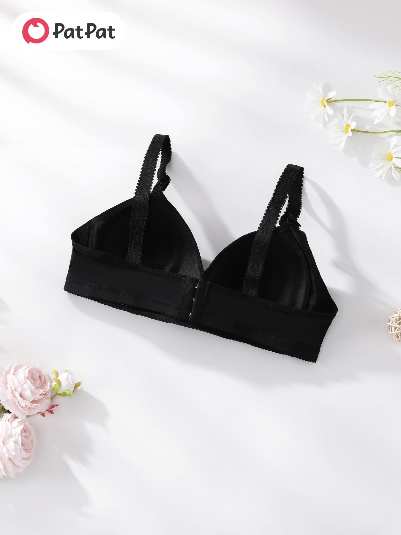 Patpat Women's 4-Pack Lace Wireless Bra - Sexy & Comfortable Soft Seamless Underwear for Casual Attire, Breathable & Affordable, Sizes S-XXL
