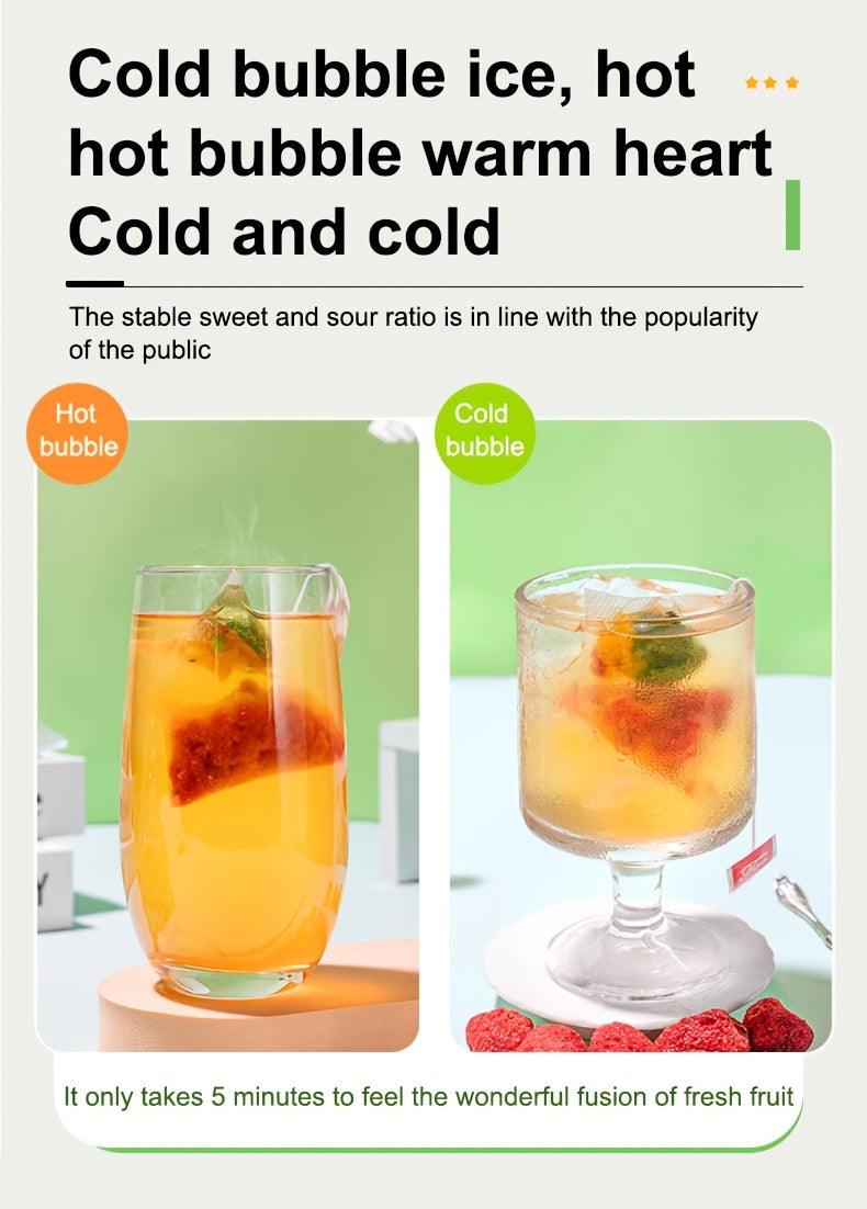 Strawberry, green orange, passion fruit tea, strawberry, passion fruit, lemon, freeze-dried fruit tea, fruit tea bag, convenient to carry, independent small packaging, brewing and drinking, soaking in water for drinking