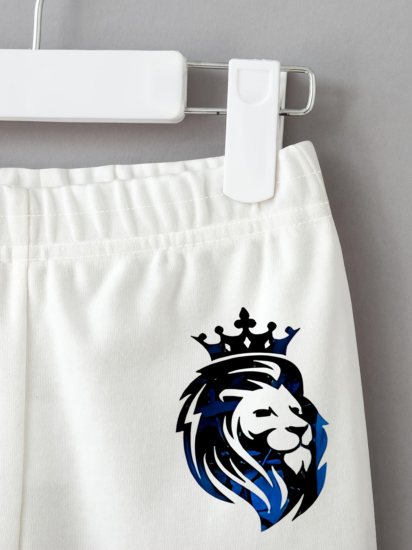 Boys' 3D Lion Print Hooded Tracksuit Set - Casual Sweatshirt & Pants with "Lion King" Design, Medium Stretch, Regular Fit, Perfect for Outdoor Activities, Outdoor Clothing | Casual Style | Medium Stretch Fabric