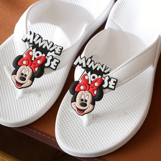 Minnie Mouse EVA Flip-Flops - Comfortable, Non-Slip, All-Season Sandals with Adjustable Strap, Ideal for Beach, Pool, and Outdoor Activities, Casual Footwear | Playful Design | Adjustable Strap Sandals