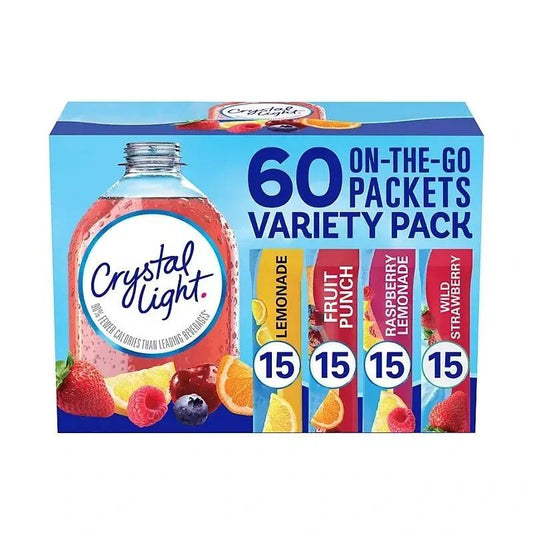 Crystal Light Variety Pack Drink Mix Packets 60 pk.6.3oz
