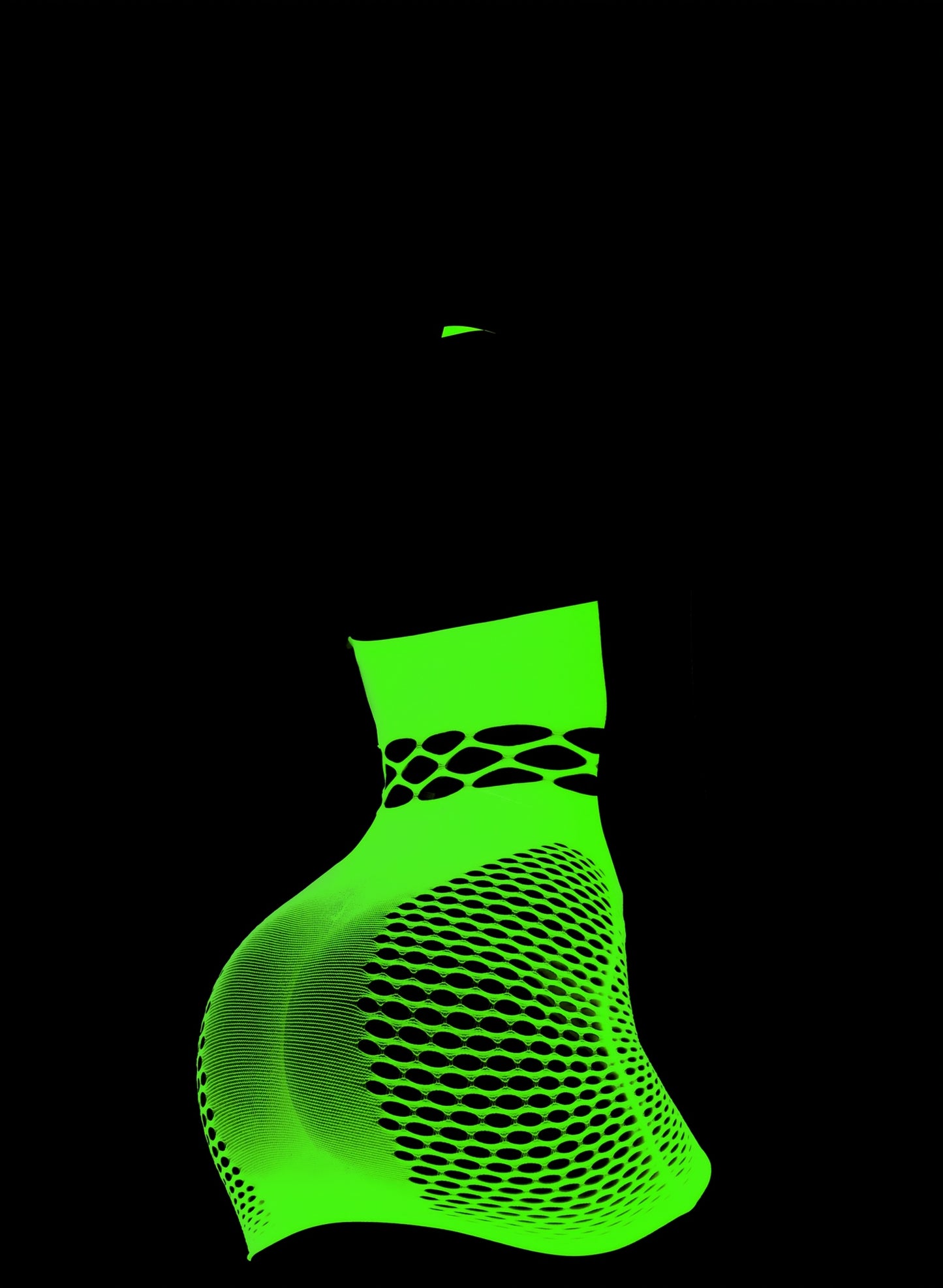 Women'S Plus Size Sexy Lace Fishnet Dress - Neon Green Cut-Out Halter Neck Bodycon Mini Dress with Sheer Mesh Panels, High Elasticity & Form-Fitting Design for Night Out, Parties, Special Occasions, Sexy Party Dress, Nightlif