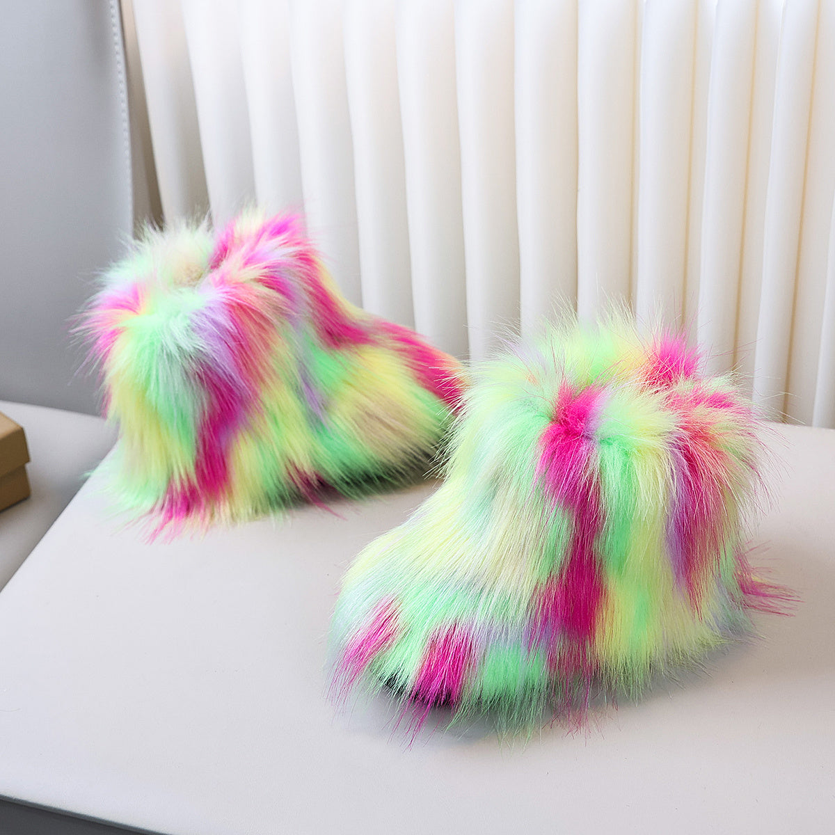 Girls' Winter Boots with Tassel - Slip-On Closure, Non-Slip Rubber Sole, Warm Mid-Calf Boots for Snow, Hiking