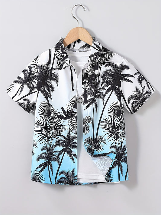 Men'S Casual Vacation Shirt with Plant Prints, Available in Sizes 130-170 for Spring And Summer.