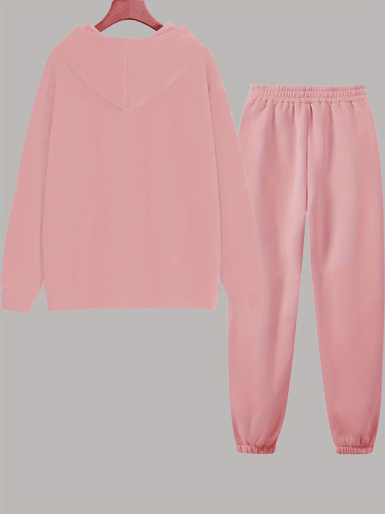 Women'S Casual Two-Piece Set - "Blessed" Print Hoodie & Sweatpants, Cozy Fall/Winter Outfit with Drawstring Waist, Long Sleeve Pullover & Joggers, Casual Wear, |casual Style|drawstring Waistband, Sweater Set