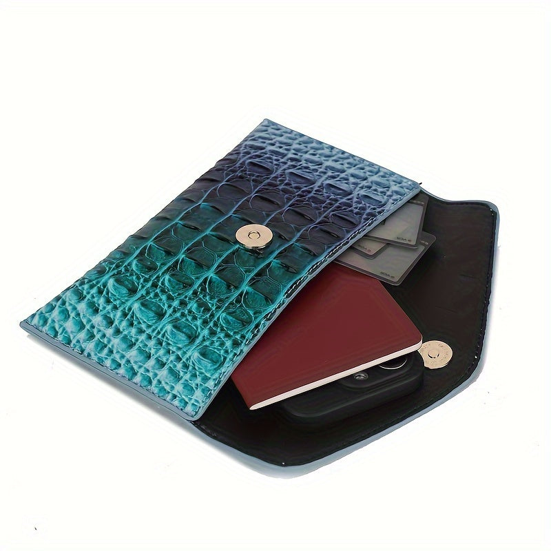 3pcs Set: Colorful Crocodile Pattern Large Capacity Faux Leather Tote & Crossbody Bags With Matching Wallet Combo, Christmas, Mother'S Day Gifts, Halloween Gifts