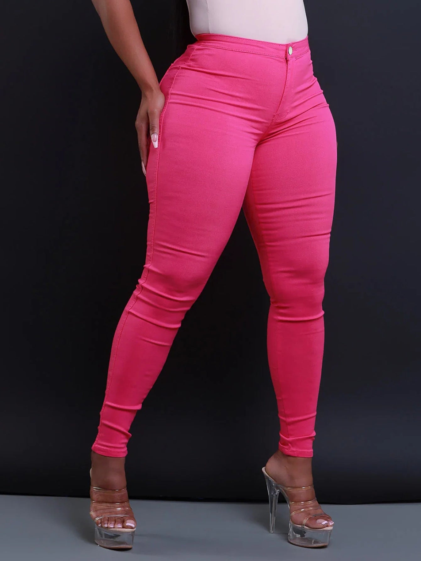 Summer Skinny Jeans Mid Rise Sculpting Denim in Seasonal Colors