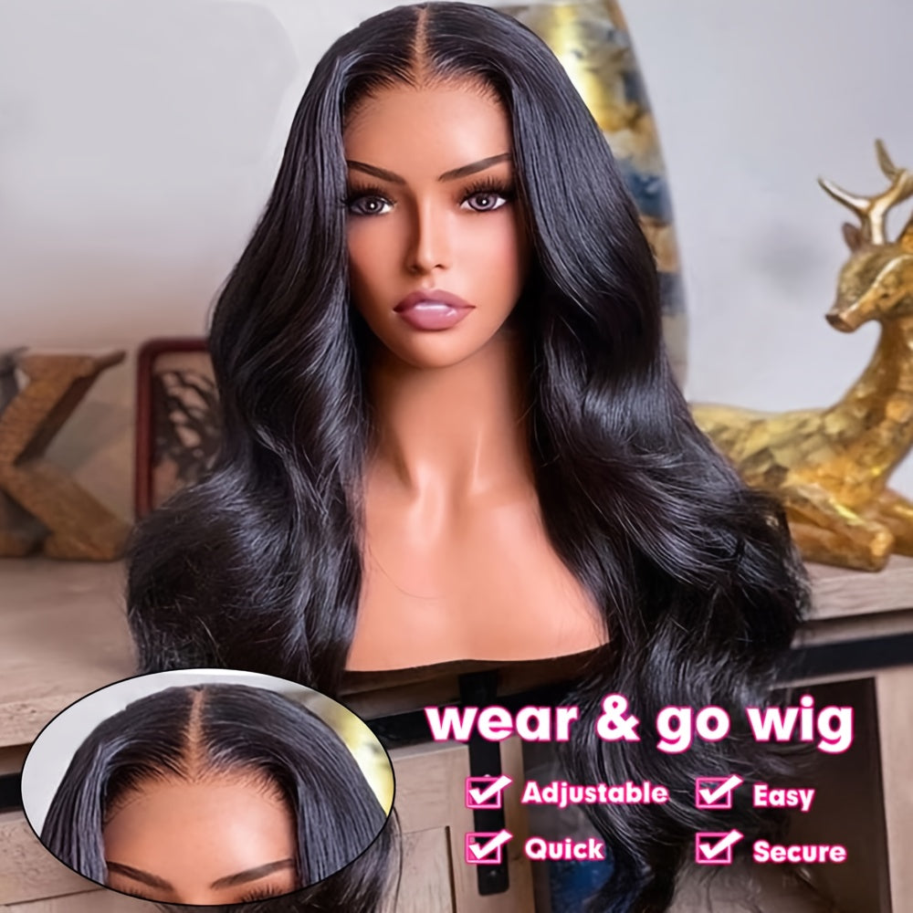 250% Upgrade High-Density 13x6 Full Glueless Wigs Human Hair Pre Plucked Pre Cut, Body Wave Lace Front Wigs Human Hair, 3D Dome Cap Ready to Wear Glueless Bleached Knots Lace Front Wig Christmas Gifts 16-40Inch