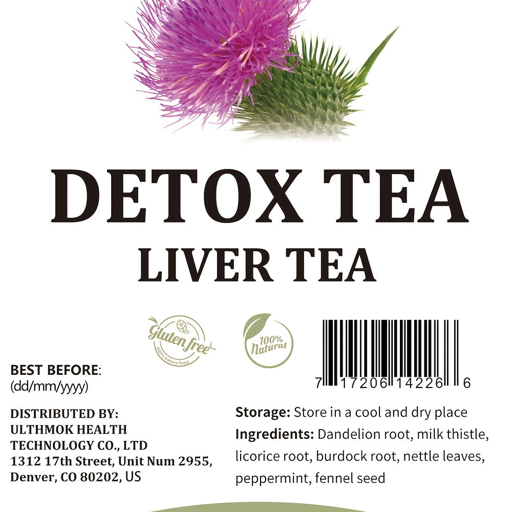 Detox Tea Dandelion Root Licorice Root Mint Burdock Root Nettle Leaf Tea Blend 3.5 Oz (2g X 50 Bags) A Herbal Tea Perfect For Afternoon Tea With No Additives Or Caffeine And Perfect For Gifting.