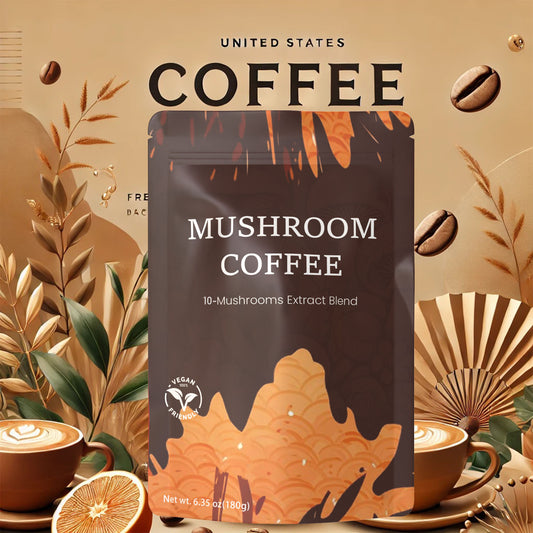 10-in-1 Mushroom Coffee – A Delightfully Balanced and Flavorful Blend, Crafted for a Smooth and Enjoyable Taste in Every Sip.6.35 oz