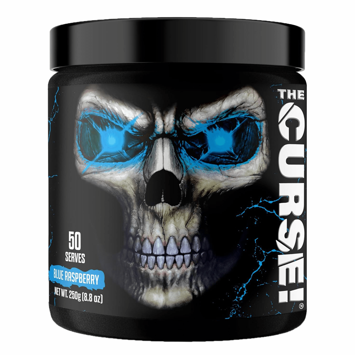 JNX SPORTS The Curse! Pre-Workout Powder - 50 Servings, Boosts Strength & Focus with Caffeine, Beta-Alanine, Creatine & L-Citrulline - Blue Raspberry Flavor