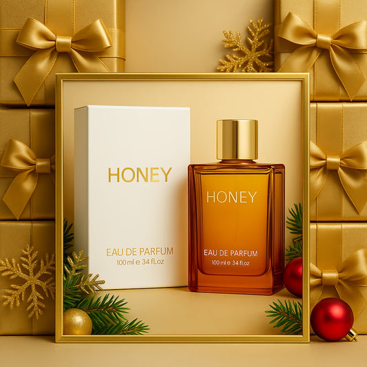Luxury Honey Oud Perfume 3.4oz - Long-Lasting Sweet Honey & Oud Scent, Perfume Oil with, Elegant ' & ' Fragrance for Day & Night Use, -Light Beige Suitable