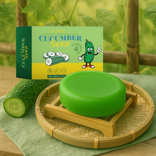Cucumber Cleansing Soap (blended Gentle Cleansing Formula) Produces Fine Lather for Comfortable Light Beige, a Budget-friendly Christmas Gift 2.1oz