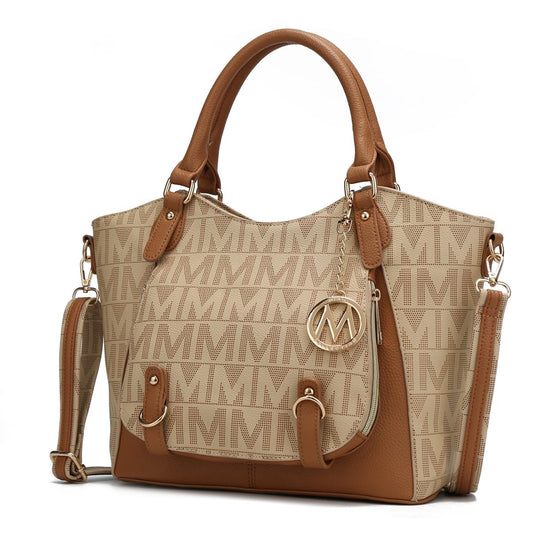 MKF Collection Fula Signature Vegan Leather Women&apos;s Satchel Handbag by Mia k