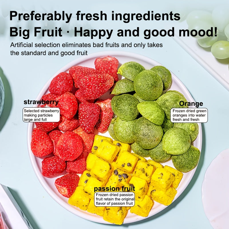 Strawberry, green orange, passion fruit tea, strawberry, passion fruit, lemon, freeze-dried fruit tea, fruit tea bag, convenient to carry, independent small packaging, brewing and drinking, soaking in water for drinking