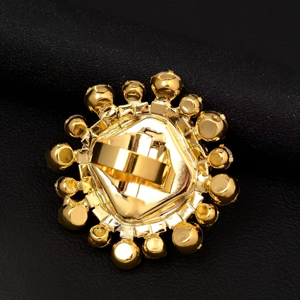 Trendy New Colorful Square Party Rings, Versatile And Unique Round Rings for Events.