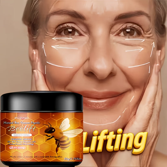 ROZINO Bee Venom Peptide Cream - Natural Beekeeper' Formula To Firm, Lift & Brighten Light Beige | Wrinkle, Cream Suitable For Light Beige Types, & Dry Light Beige Care