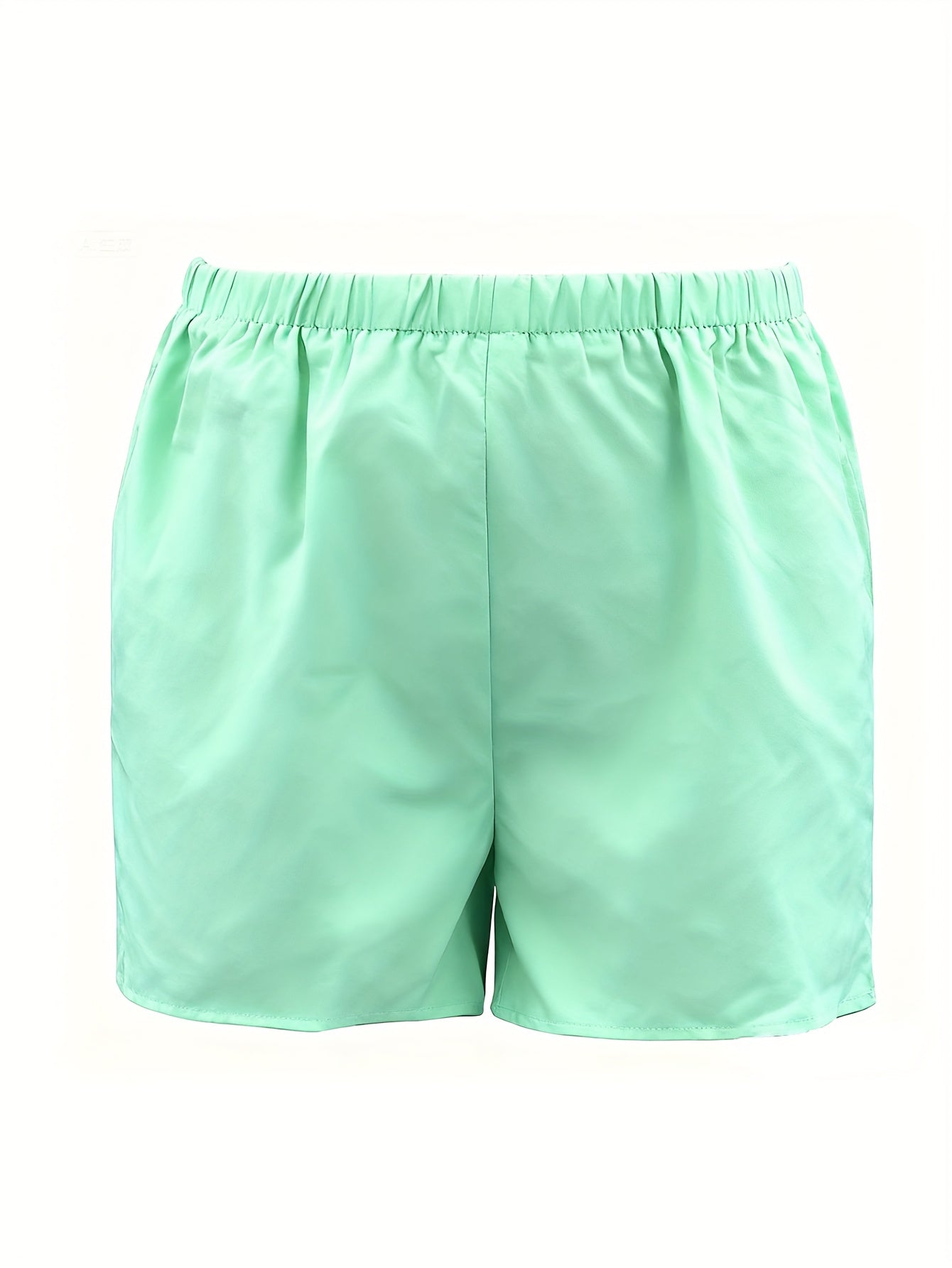 Summer Fresh Puhe Green Off-the-Shoulder Puff Sleeve with Tie Design