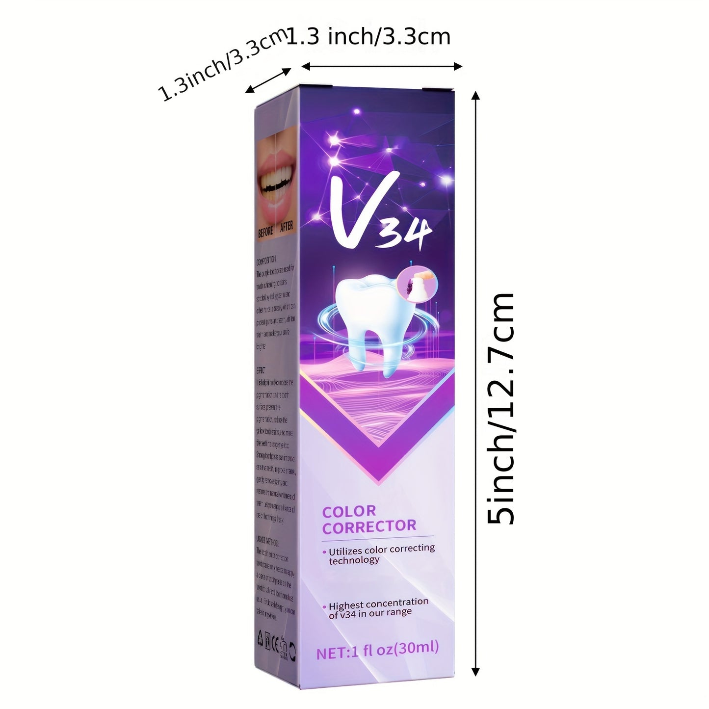 Magic Of Color Wheel Toothpaste - 1PCS Purple Toothpaste For A Brighter Smile And Whiter Teeth - 1fl Oz/30 Ml