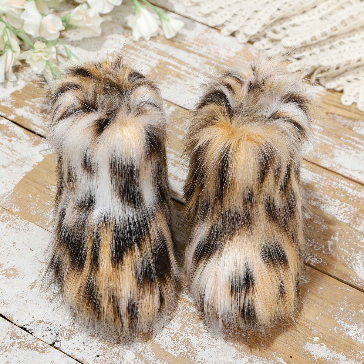 Girls' Winter Snow Boots with Fringe Trim - Warm Mid-Calf Traction Outsole, Lightweight Rubber Sole & Cozy Round Toe for Outdoor, Slipping on/Slip-Resistant - Cute Booties for & Little (Winter/Autumn)