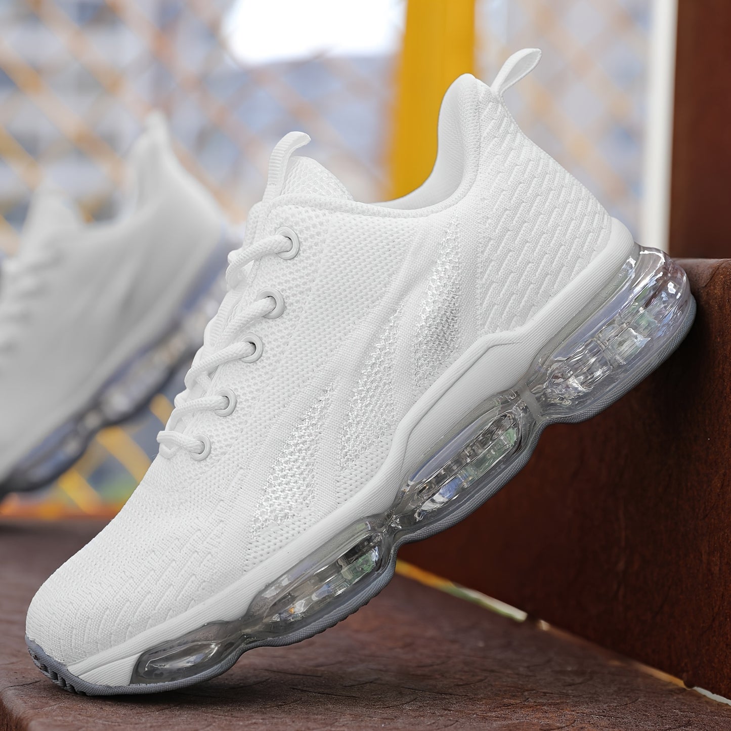 [Breathable Casual Sneakers] Breathable Women's Casual Sneakers - Lace-Up, Low Top, Solid Color with Rubber Sole for All Seasons, Effortless Style