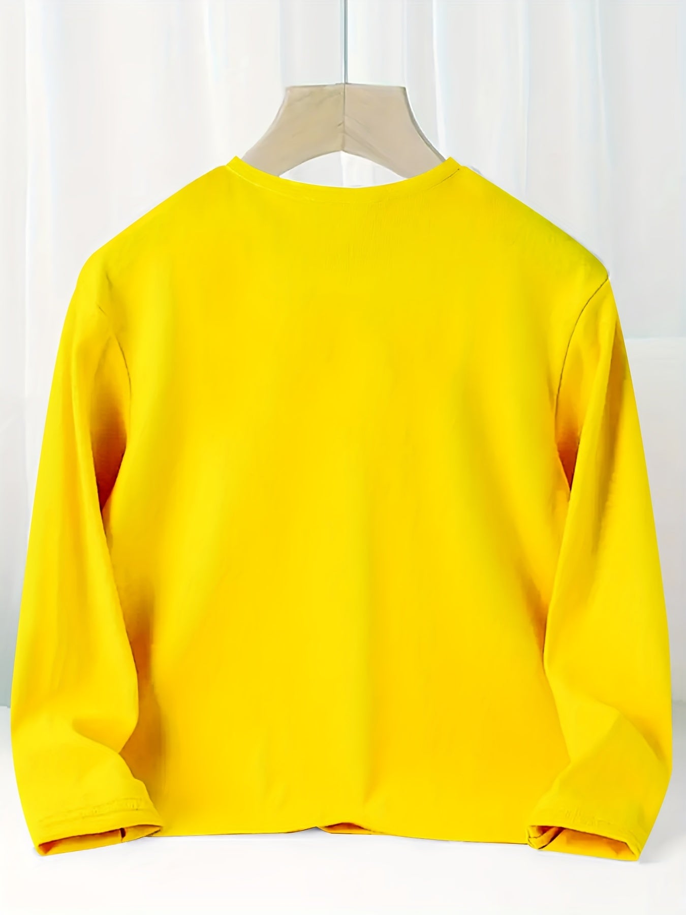 1pc Girls' Long Sleeve T-Shirt with Portrait Print (Suitable for & Big) - Blouse Round Neck Top, Year-Round Casual Wear, Easy-Care Parent-Friendly Children's Clothing Gift